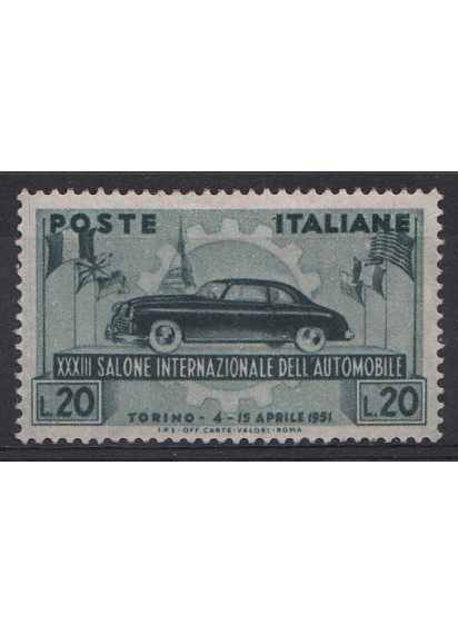 1951 33° Salone dell'Automobile di Torino Perfetto non Linguellato 1 Val Sassone 655